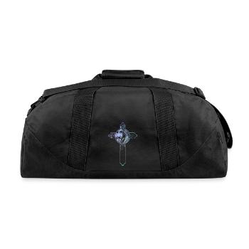 Jesus Cross Religious Pastor Faith - Recycled Duffel Bag - black - Back