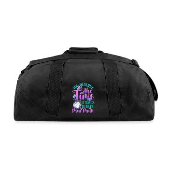 Healing Takes Time to Heal Health Healthcare Relax - Recycled Duffel Bag - black - Back