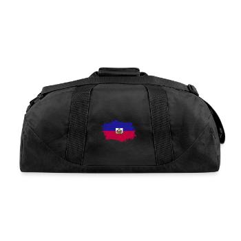 Haiti Flag Grunge Country Flag Haiti - Recycled Duffel Bag - black - Back