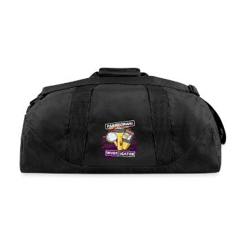 Paranormal Investigator Costume Funny - Recycled Duffel Bag - black - Back