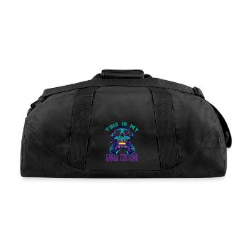 This Is My Gamer Costume - Recycled Duffel Bag - black - Back