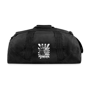 Children's Autistic Asperger Superheld - Recycled Duffel Bag - black - Back