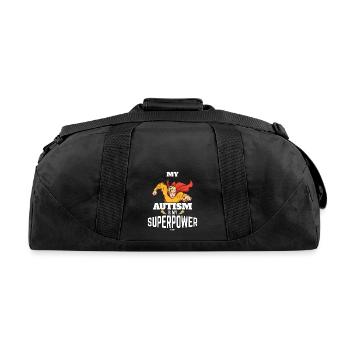 Ingenious strong Autism Hero - Recycled Duffel Bag - black - Back