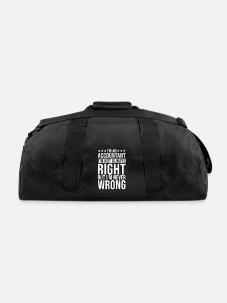 Accountant Saying - Recycled Duffel Bag - black