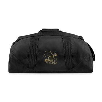 Horse design in my DNA - Recycled Duffel Bag - black - Back