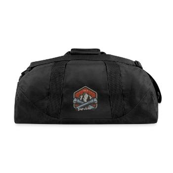 I Am A Survivor - Recycled Duffel Bag - black - Back