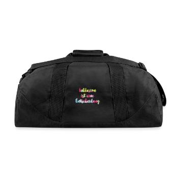 Inclusion is a decision acceptance - Recycled Duffel Bag - black - Back