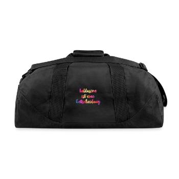 Inclusion is a decision acceptance - Recycled Duffel Bag - black - Back
