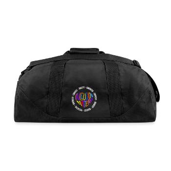 Love Peace and Inclusion Solidarity Inclusion - Recycled Duffel Bag - black - Back