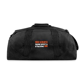 Hog Hunting, boar hunter - Recycled Duffel Bag - black - Back