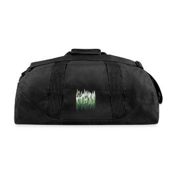 Forest Pine Trees - Recycled Duffel Bag - black - Back