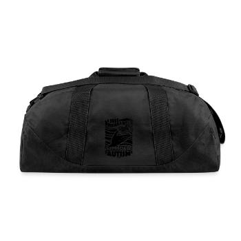 Autism butterfly Asperger Autist - Recycled Duffel Bag - black - Back