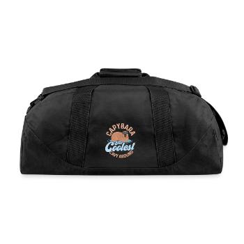 Capybara The Coolest Cavy Around Capibara Owner Ma - Recycled Duffel Bag - black - Back