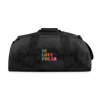Bi love polar - Recycled Duffel Bag - black - Back