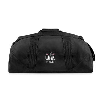 I'd Wax That, Esthetician - Recycled Duffel Bag - black - Back