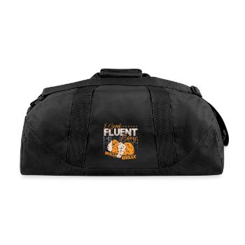Guinea Pig I Speak Fluent Cavy Wheek Animal Lover - Recycled Duffel Bag - black - Back