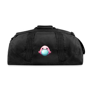 Funny Blobfish Bubble Gum - Recycled Duffel Bag - black - Back