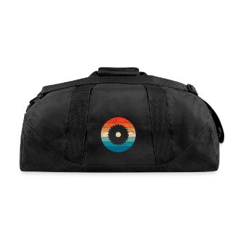 Saw Blade - Recycled Duffel Bag - black - Back