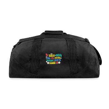 My Tummy Hurts But I'm Being Really - Recycled Duffel Bag - black - Back