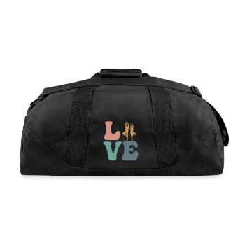LOVE Yoga Yogi - Recycled Duffel Bag - black - Back