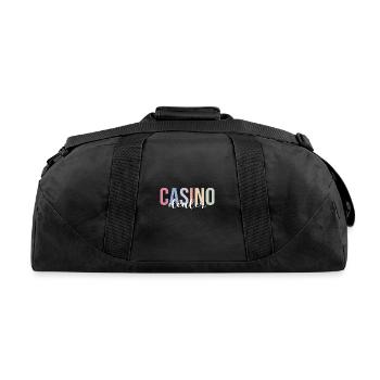 Casino Dealer Poker Gambling - Recycled Duffel Bag - black - Back