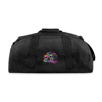Mud Bogging Mudding Mud Racing 4 Wheel Monster Tru - Recycled Duffel Bag - black - Back
