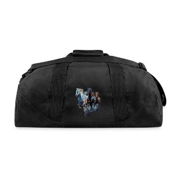 Horses - Recycled Duffel Bag - black - Back