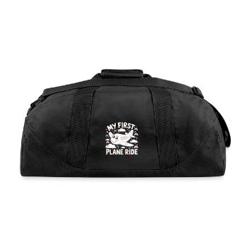 My First Plane Ride Adventure For Kids - Recycled Duffel Bag - black - Back