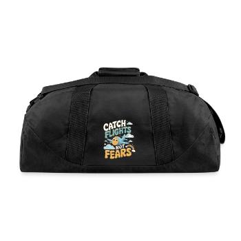 Catch Flights Not Fears - Recycled Duffel Bag - black - Back
