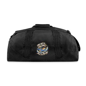 The Sky Is Calling And I'm Ready - Recycled Duffel Bag - black - Back