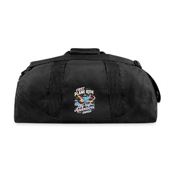 First Plane Ride Sky-High Adventures - Recycled Duffel Bag - black - Back