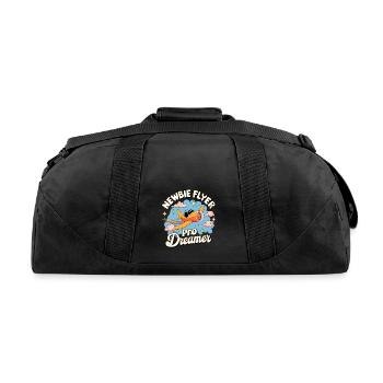 My First Plane Ride Newbie Flyer - Recycled Duffel Bag - black - Back