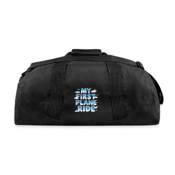 My First Plane Ride Adventure - Recycled Duffel Bag - black - Back