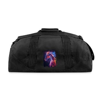 Horse - Recycled Duffel Bag - black - Back