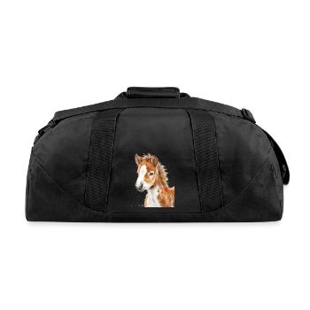 Horse - Recycled Duffel Bag - black - Back