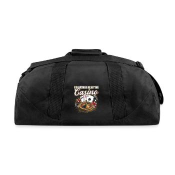 Gambling House Casino Night Rather Be at Casino - Recycled Duffel Bag - black - Back