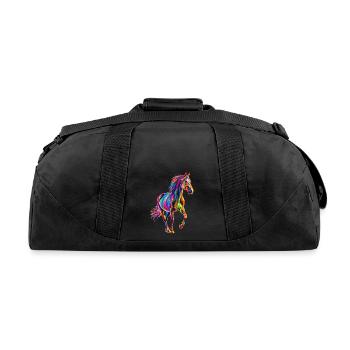 Horse - Recycled Duffel Bag - black - Back