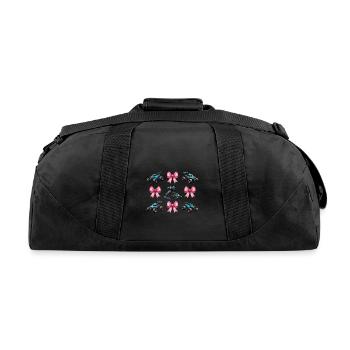 Coquette Bow RC Car Mom Remote Control Car - Recycled Duffel Bag - black - Back