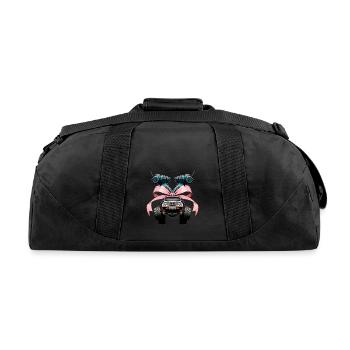 Coquette Bow RC Car Mom Remote Control Car - Recycled Duffel Bag - black - Back