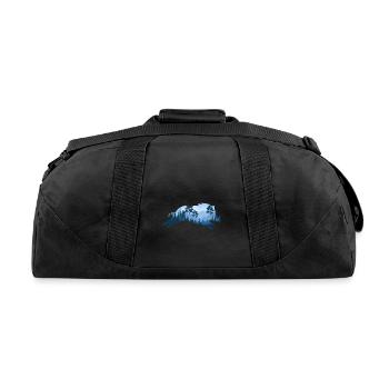 Boar Hog Forest Silhouette - Recycled Duffel Bag - black - Back