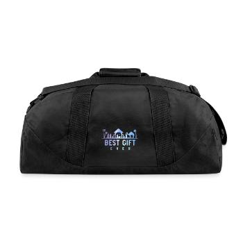 Jesus Nativity Religious Christmas Christian - Recycled Duffel Bag - black - Back