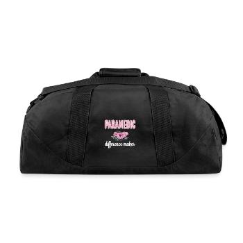 Paramedic Appreciation Paramedic EMS Week Gifts - Recycled Duffel Bag - black - Back