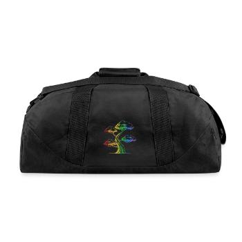 Bonsai LGBT Rainbow Indoor Bonsai Bonsai Pots - Recycled Duffel Bag - black - Back