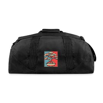 Bonsai Portrait Bonsai Pots Penjing Indoor Bonsai - Recycled Duffel Bag - black - Back