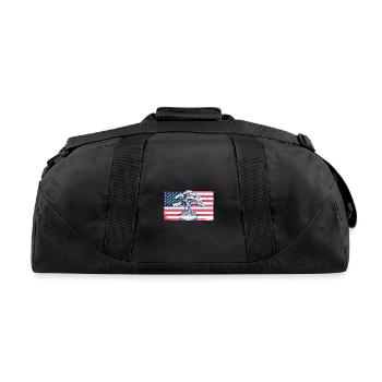 Bonsai American Flag Indoor Bonsai Bonsai Pots - Recycled Duffel Bag - black - Back