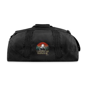 Thunderbolt and lightning Galileo Astronomy - Recycled Duffel Bag - black - Back