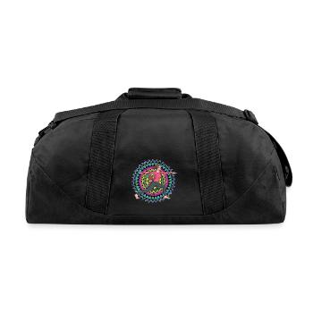 Spiritual Yogi Gift Colorful Mandala Yoga - Recycled Duffel Bag - black - Back