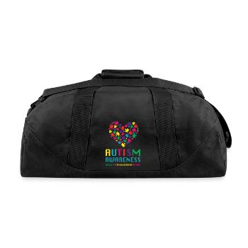 Autism Awareness Accept Understand Love Shirt - Recycled Duffel Bag - black - Back