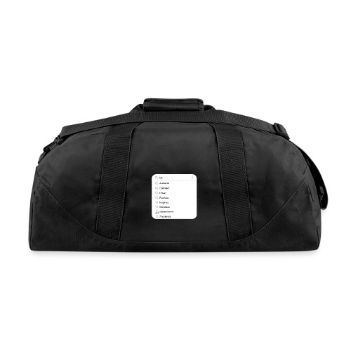 Search Me - Recycled Duffel Bag