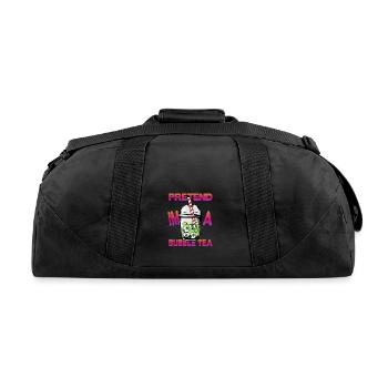 Pretend I'm a Bubble Tea - Recycled Duffel Bag - black - Back